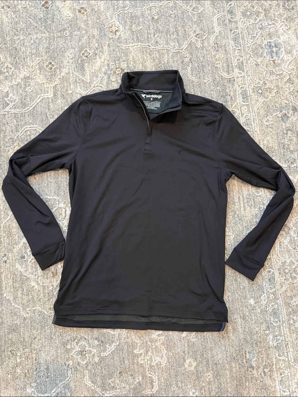 Birddogs Men's Long-Sleeve 1/4 Zip Shirt - Black